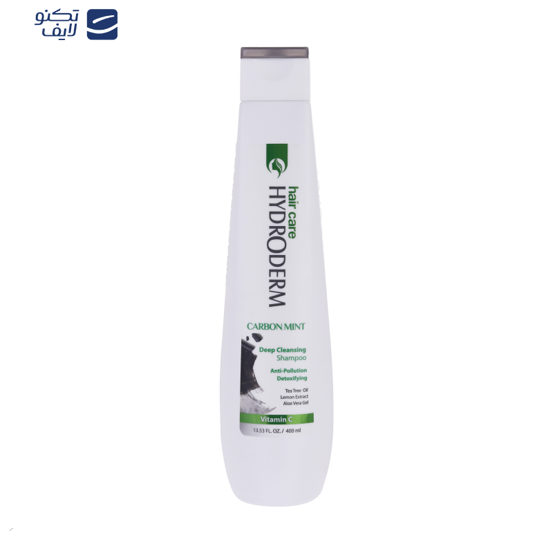 شامپو پاک کننده هیدرودرم مدل Carbon Mint مناسب موهای چرب حجم 400 میلی لیتر