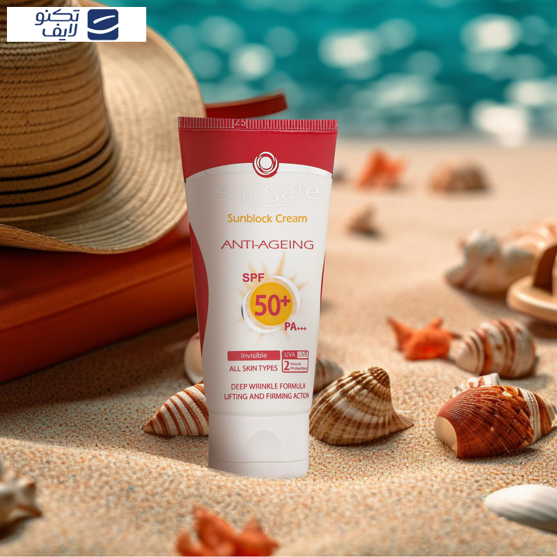 کرم ضدآفتاب و ضدچروک سان‌سیف، حجم 50 میلی‌لیتر