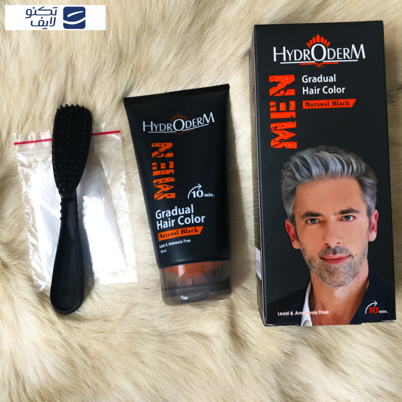 کرم رنگ مو تدریجی هیدرودرم مدل Gradual حجم 150 میلی لیتر رنگ مشکی کرم رنگ مو تدریجی هیدرودرم مدل Gradual حجم 150 میلی لیتر رنگ مشکی
