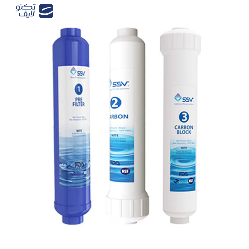 دستگاه تصفیه کننده آب اس اس وی مدل PureLine 2W X1000 به همراه شیر تصفیه آب و فیلتر تصفیه آب بسته 3 عددی