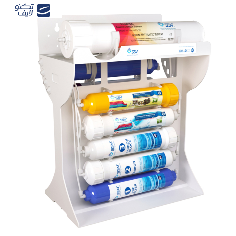 دستگاه تصفیه کننده آب اس اس وی مدل StarLine 2W X1000 4F به همراه فیلتر دستگاه تصفیه آب بسته 4 عددی و شیر آب