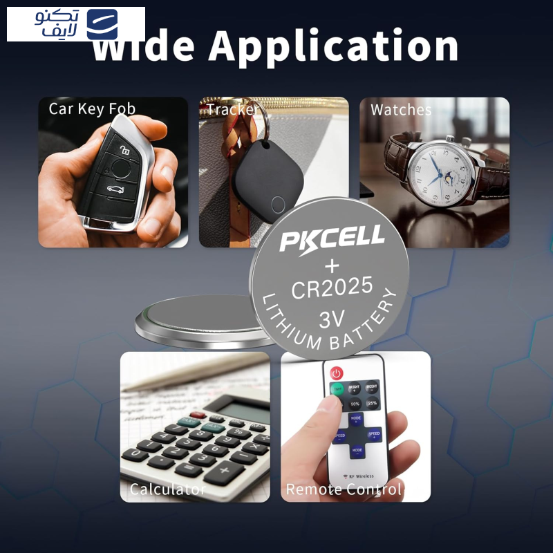 باتری سکه ای پی‌کی سل مدل CR2025 3V Lithium Manganese بسته 2 عددی
