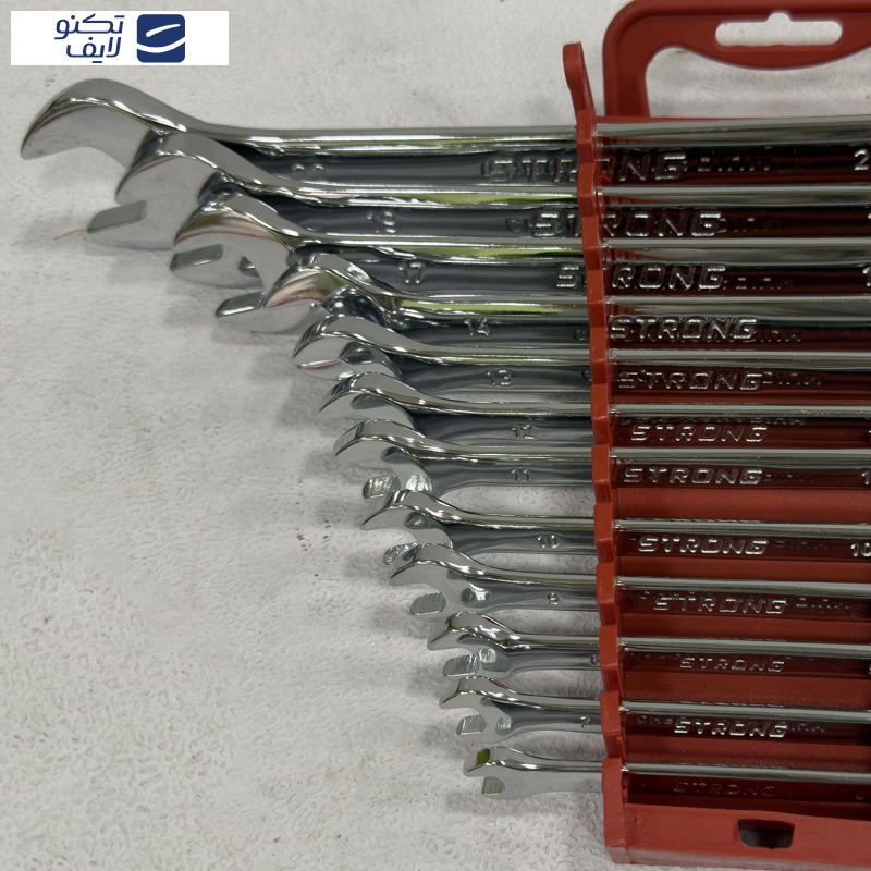 آچار یکسر تخت و یکسر رینگی استرانگ مدل SMT-STRONG-12PCS-22MM مجموعه 12عددی