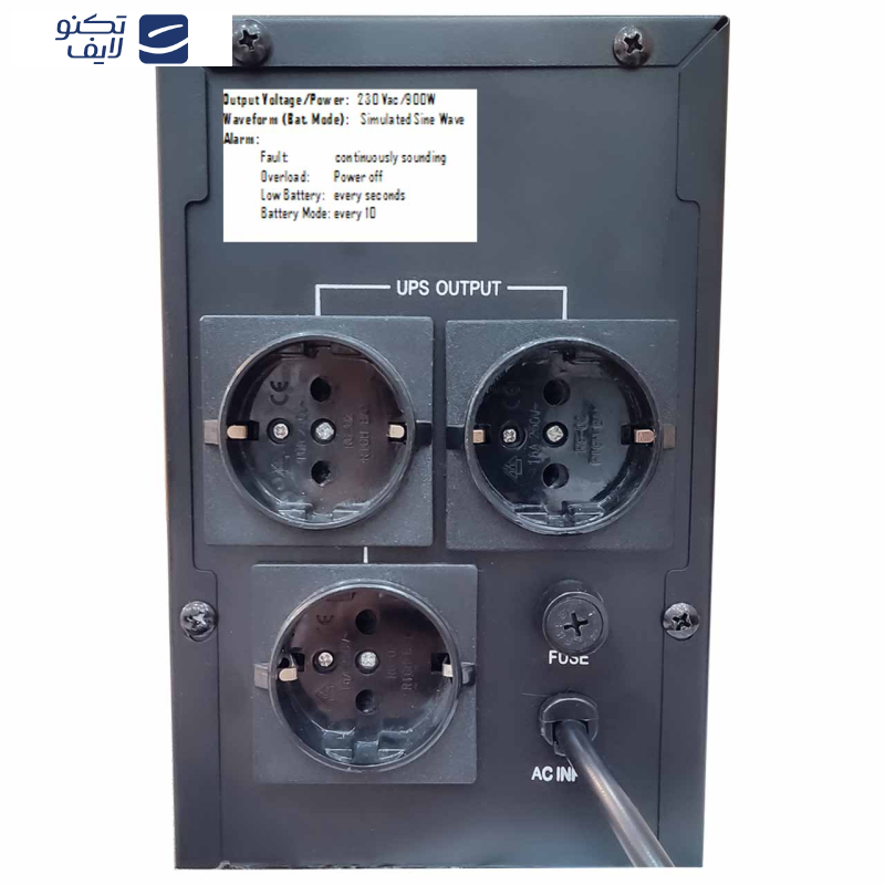 یو پی اس بستن پاور مدل BPO-1500VA-7.5Ah با ظرفیت 1500ولت آمپر به همراه باتری داخلی یو پی اس بستن پاور مدل BPO-1500VA-7.5Ah با ظرفیت 1500ولت آمپر به همراه باتری داخلی