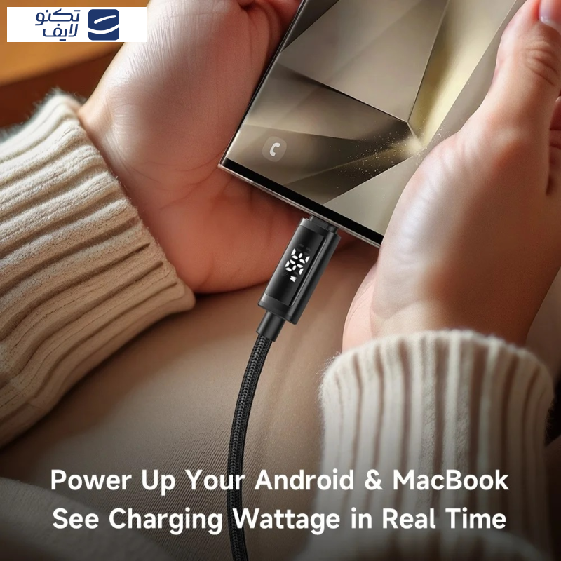 کابل USB-C مک دودو مدل Dual LED Displays 100W طول 1.2 متر