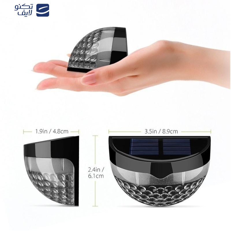 چراغ دیواری خورشیدی مدل Solonix-6F بسته 2 عددی