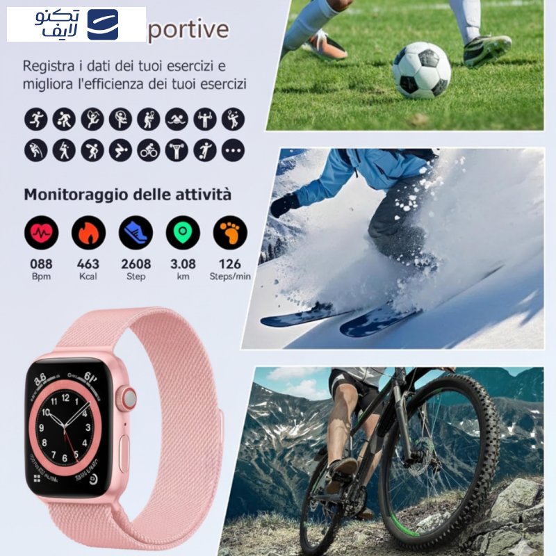 ساعت هوشمند 41 میلی متری ویسمی مدل X13 MINI با بند فلزی ساعت هوشمند 41 میلی متری ویسمی مدل X13 MINI با بند فلزی