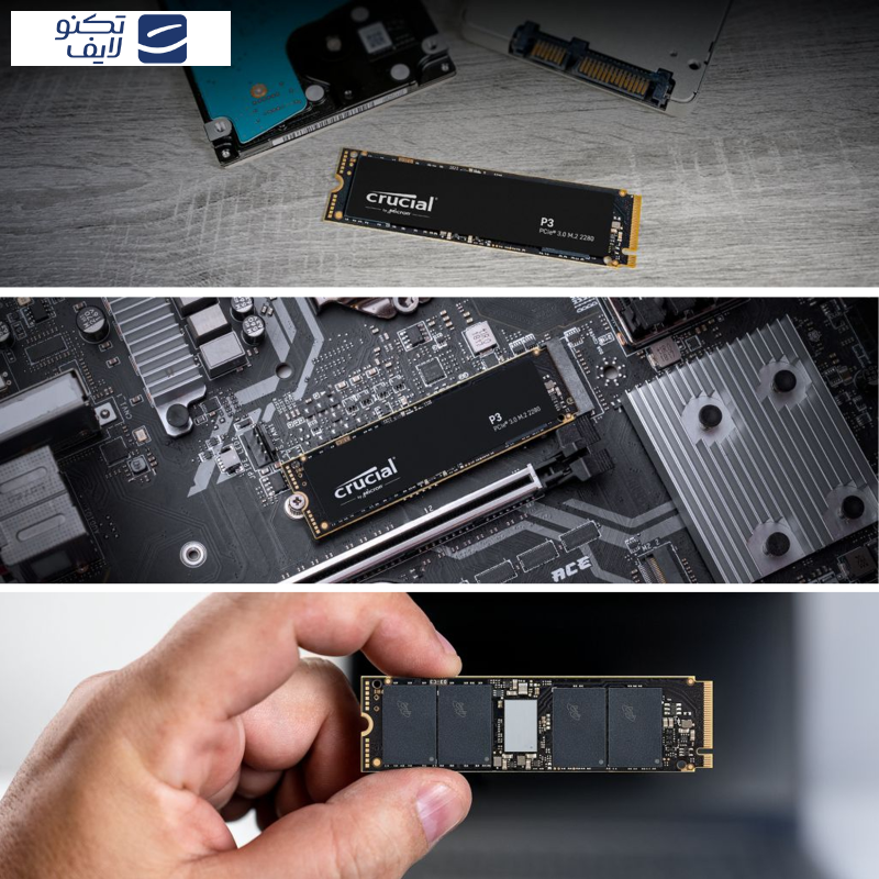 اس اس دی اینترنال کروشیال مدل P3 PCIe M.2 2280 ظرفیت دو ترابایت