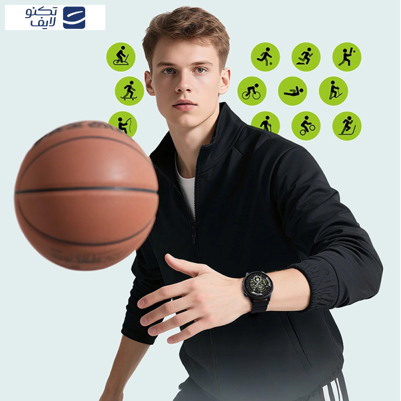 ساعت هوشمند 47 میلی‌متری هایلو مدل Watch 4S با بند سیلیکونی 