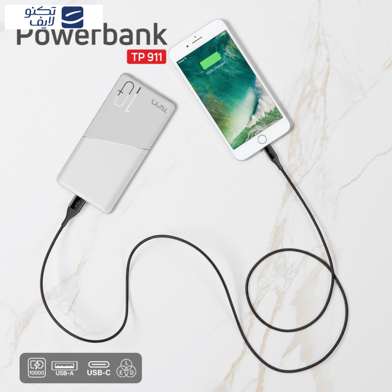 پاوربانک 10 وات تسکو مدل TP 911 ظرفیت 10000 میلی آمپر ساعت