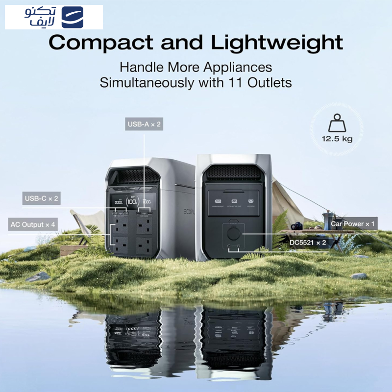 پاور استیشن 1800 وات اکوفلو مدل Delta 3 ظرفیت 85000 میلی آمپر پاور استیشن 1800 وات اکوفلو مدل Delta 3 ظرفیت 85000 میلی آمپر