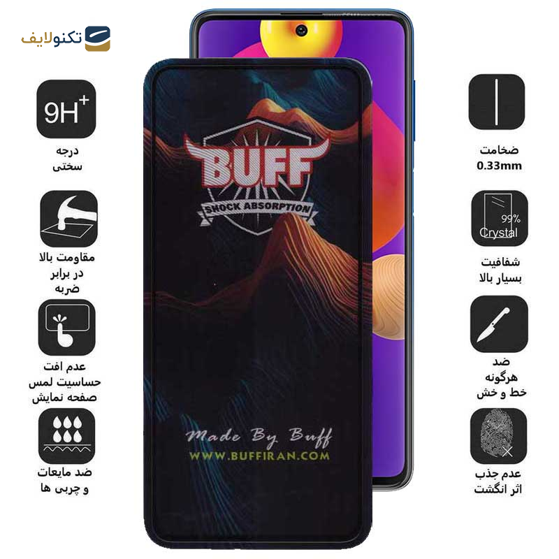 محافظ صفحه نمایش بوف مدل Mountain-G مناسب برای گوشی موبایل سامسونگ Galaxy M62 / F62 / F54 / Galaxy Note 10 Lite / Galaxy S10 Lite