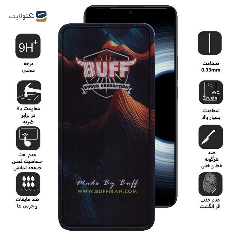 محافظ صفحه نمایش 5D بوف مدل Mountain-G مناسب برای گوشی موبایل شیائومی Redmi K50 Ultra / K50 Gaming / K50 Pro / K50