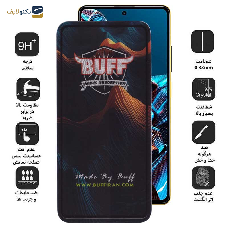 محافظ صفحه نمایش 5D بوف مدل Mountain-G مناسب برای گوشی موبایل شیائومی Poco X5 Pro/X5/X4 Pro 5G/X3 Pro/X3 NFC/X3