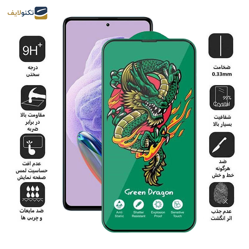 محافظ صفحه نمایش اپیکوی مدل Green Dragon ExplosionProof مناسب برای گوشی موبایل شیائومی Redmi Note 12 Pro Plus/ Note 12 Pro 4G/5G / Note 12 5G/4G / Note 12 (China)