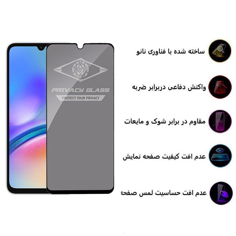 محافظ صفحه نمایش اپیکوی مدل Privacy مناسب برای گوشی موبایل سامسونگ Galaxy A70/A05/A05s