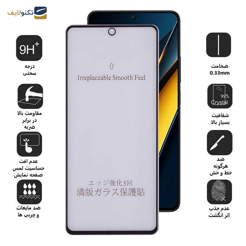 محافظ صفحه نمایش مات بوف مدل 5D-Matte مناسب برای گوشی موبایل شیائومی Poco X6 Pro 5G / Poco X6 5G / Poco M6 Pro 4G