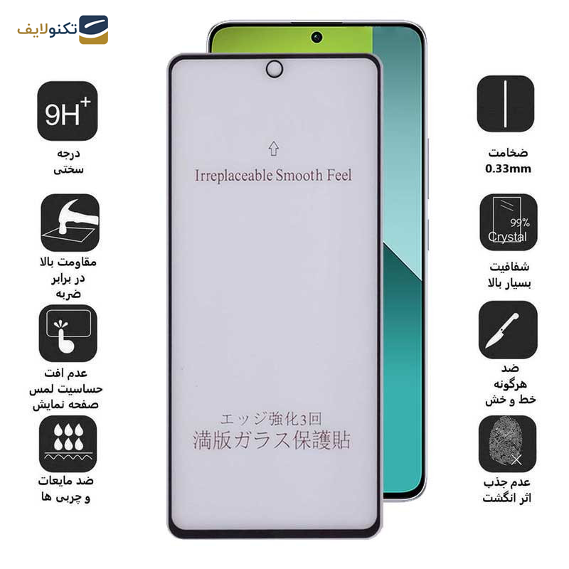 محافظ صفحه نمایش مات بوف مدل 5D-Matte-G مناسب برای گوشی موبایل شیائومی Redmi Note 13 4G / 5G / Note 13 Pro 4G / 5G / Note 13R Pro