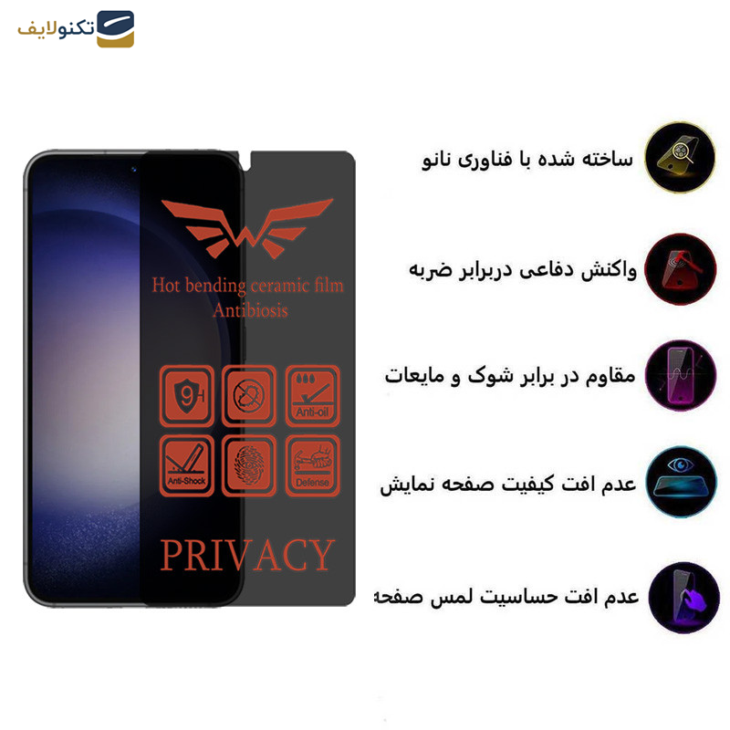 محافظ صفحه نمایش حریم شخصی اپیکوی مدل Nano-Privacy مناسب برای گوشی موبایل سامسونگ Galaxy S23 Plus/ S22 Plus