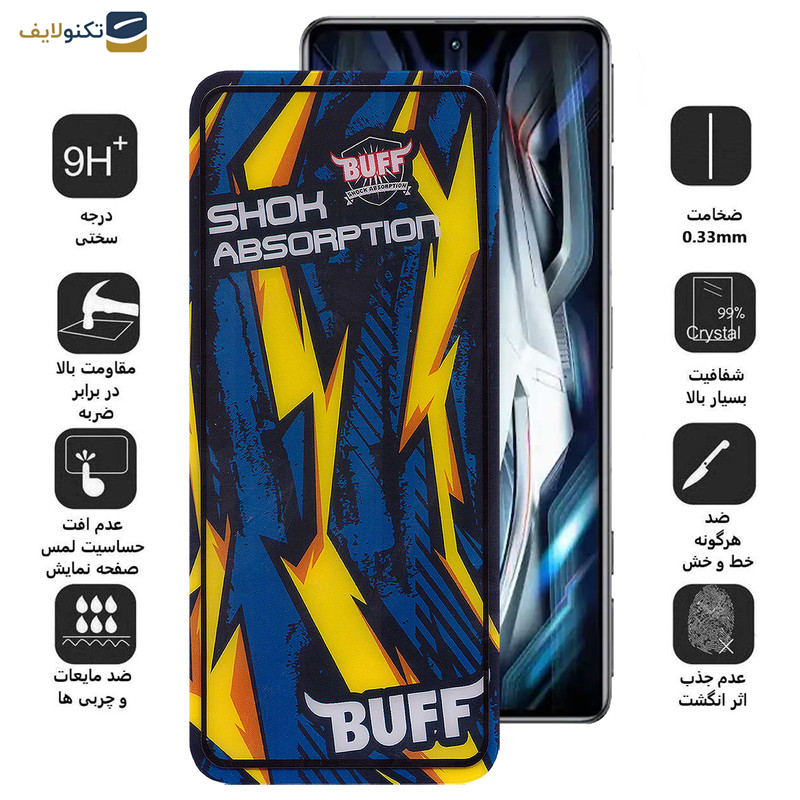 محافظ صفحه نمایش بوف مدل Shock-Shock مناسب برای گوشی موبایل شیائومی Redmi K50 Gaming / K50 Ultra / K50 Pro / K50i / K50