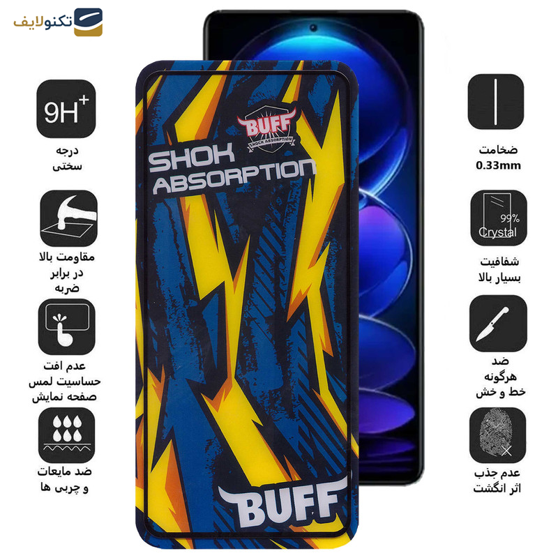 محافظ صفحه نمایش بوف مدل Shock-Shock-G مناسب برای گوشی موبایل شیائومی Redmi Note 12 Pro Plus/Note 12 Pro 5G/4G/ Note 12 5G/4G
