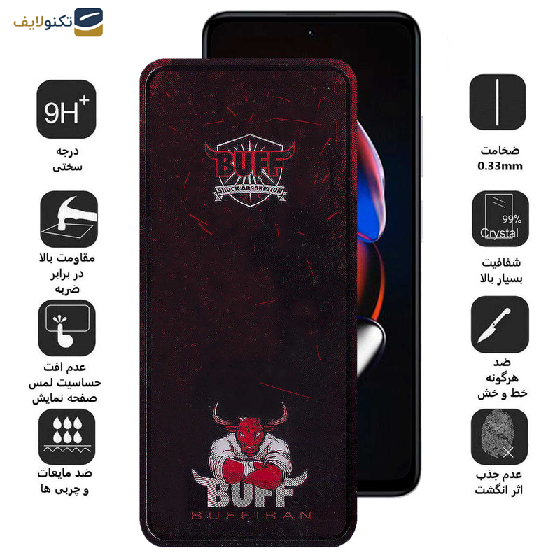 محافظ صفحه نمایش بوف مدل Muscle-Bull مناسب برای گوشی موبایل شیائومی Redmi Note 12T Pro/Note 11 5G(China)/Note 10 Pro 5G(China) محافظ صفحه نمایش بوف مدل Muscle-Bull مناسب برای گوشی موبایل شیائومی Redmi Note 12T Pro/Note 11 5G(China)/Note 10 Pro 5G(China)