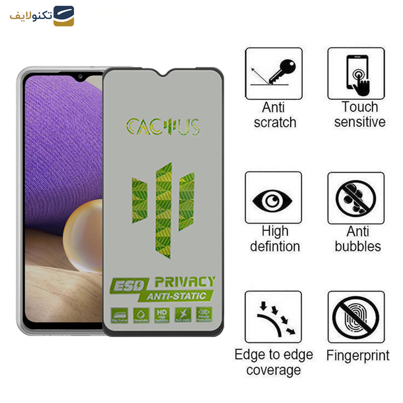 محافظ صفحه نمایش اپیکوی مدل Cactus-ESD-Privacy مناسب برای گوشی موبایل سامسونگ Galaxy A32 5G/A12 4G/ M12 / M32 5G/F12