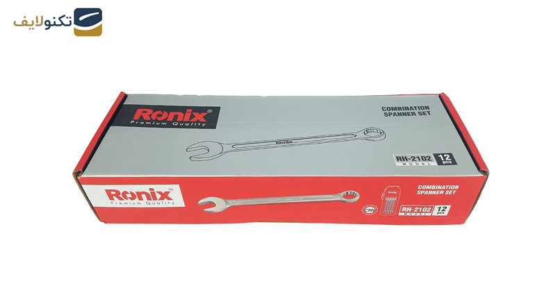 مجموعه 12 عددی آچار یک سر تخت یک سر رینگی رونیکس مدل RH-2102