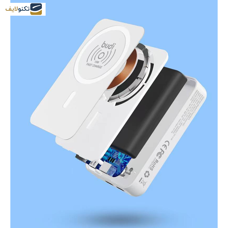 پاور بانک بودی مدل PB081W ظرفیت 10000 میلی آمپر ساعت