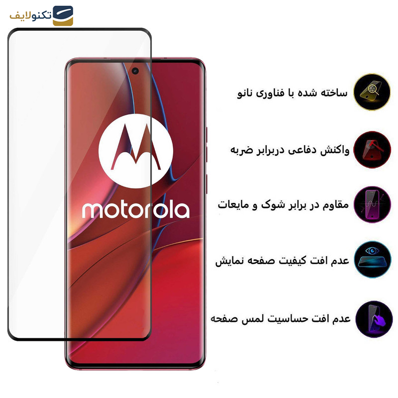 محافظ صفحه نمایش بوف مدل Full-Glue مناسب برای گوشی موبایل موتورولا Edge 40 / Edge 40 Neo محافظ صفحه نمایش بوف مدل Full-Glue مناسب برای گوشی موبایل موتورولا Edge 40 / Edge 40 Neo