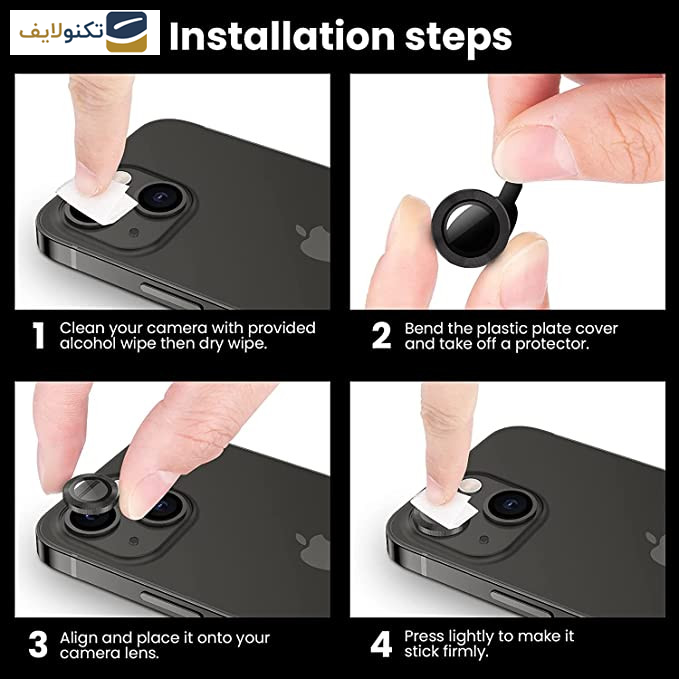 محافظ لنز دوربین لنز شیلد مدل رینگی مناسب برای گوشی موبایل اپل iPhone 13