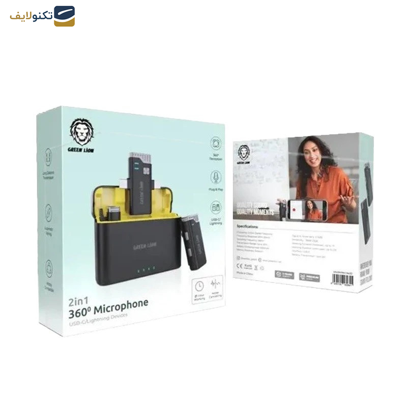 میکروفن یقه ای گرین لاین مدل 2in1 360