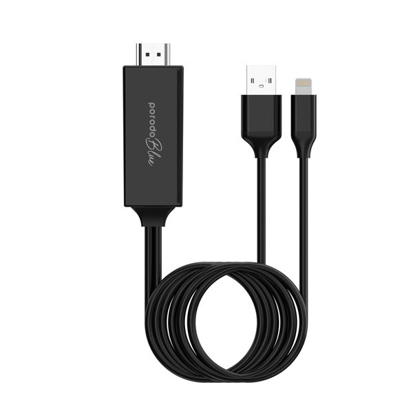 کابل تبدیل HDMI به USB / لایتنینگ پرودو مدل 4K ABHDL2 طول 2 متر کابل تبدیل HDMI به USB / لایتنینگ پرودو مدل 4K ABHDL2 طول 2 متر