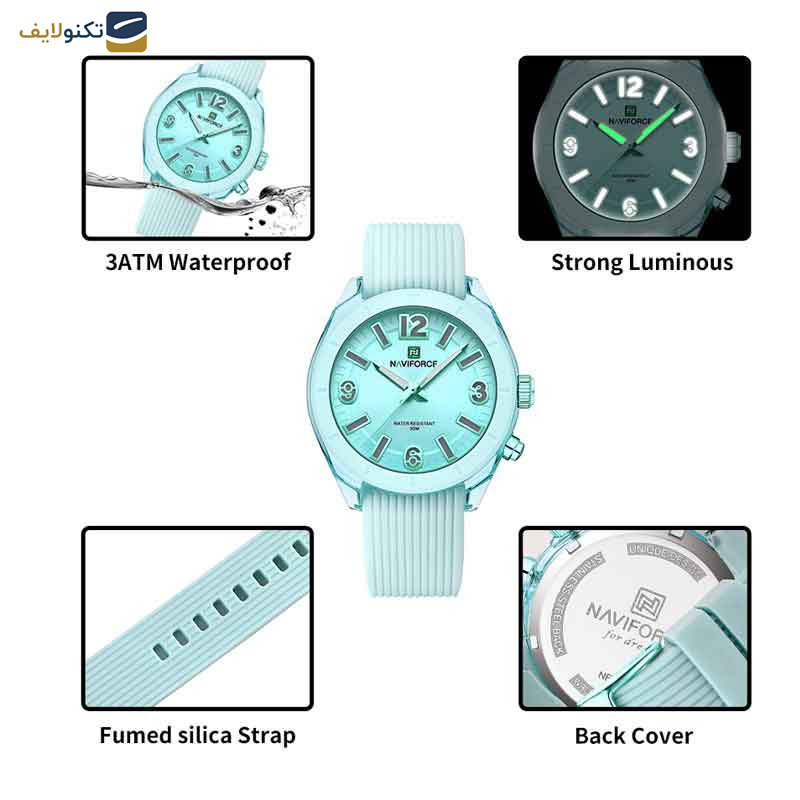 ساعت مچی عقربه ای زنانه نیوی فورس مدل NF7103 L.BE L.BE ساعت مچی عقربه ای زنانه نیوی فورس مدل NF7103 L.BE L.BE