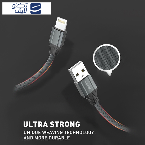 کابل تبدیل USB به لایتنینگ الدینیو مدل LS441 01pr طول 1 متر 