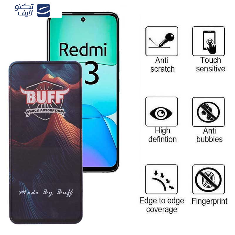 محافظ صفحه نمایش 5D بوف مدل Mountain-G مناسب برای گوشی موبایل شیائومی Redmi 13 4G/5G / Redmi Note 13R/ Poco M6 4G