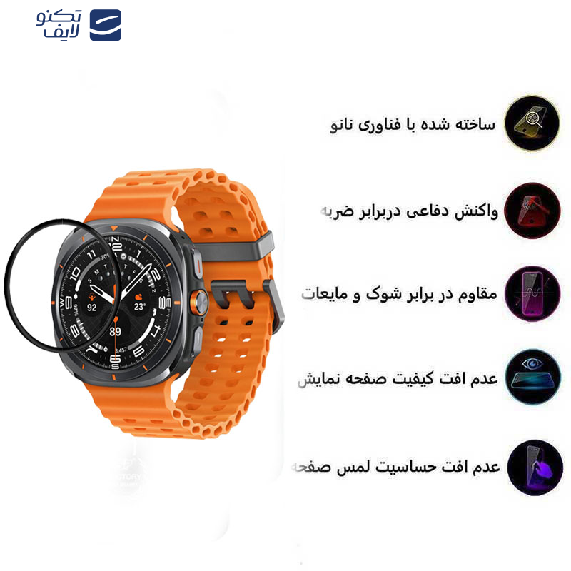 محافظ صفحه نمایش بوف مدل Full glue-G مناسب برای ساعت هوشمند سامسونگ Galaxy Watch 7 Ultra 47mm