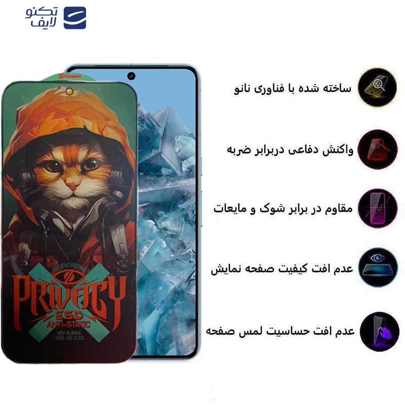 محافظ صفحه نمایش حریم شخصی اپیکوی مدل Privacy Hoodie Cat مناسب برای گوشی موبایل گوگل Pixel 9 Pro XL محافظ صفحه نمایش حریم شخصی اپیکوی مدل Privacy Hoodie Cat مناسب برای گوشی موبایل گوگل Pixel 9 Pro XL