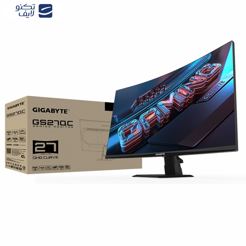 مانیتور گیمینگ گیگابایت مدل GS27QC-EK سایز 27 اینچ