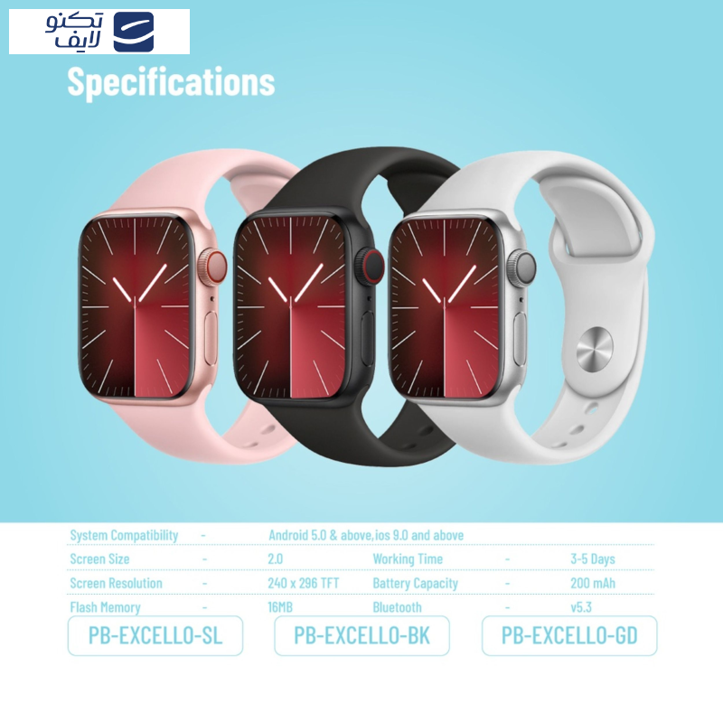 ساعت هوشمند پرودو مدل Excello