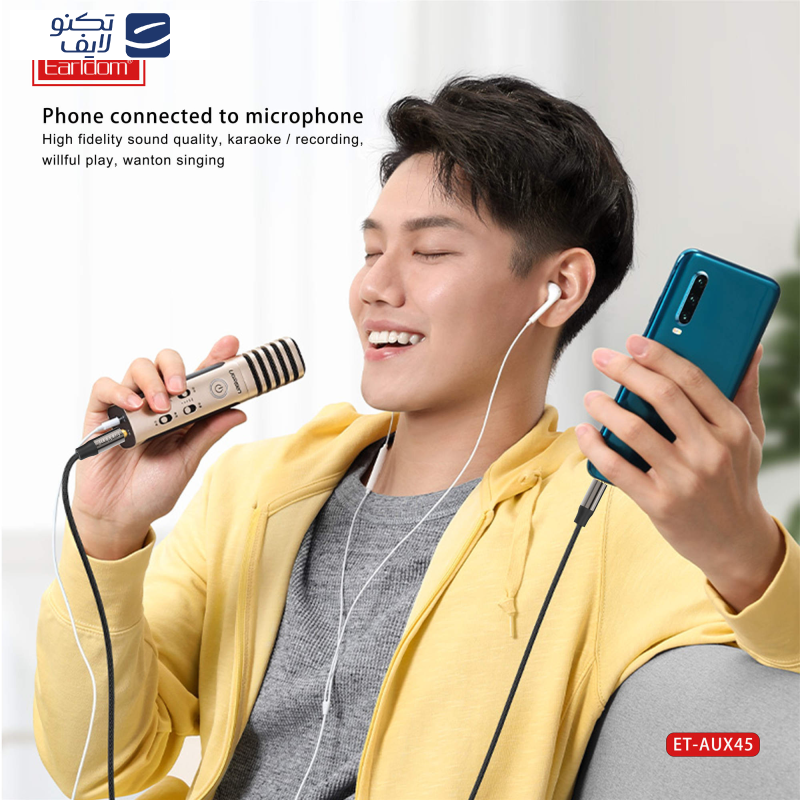 کابل AUX ارلدام مدل AUX45 طول 1 متر