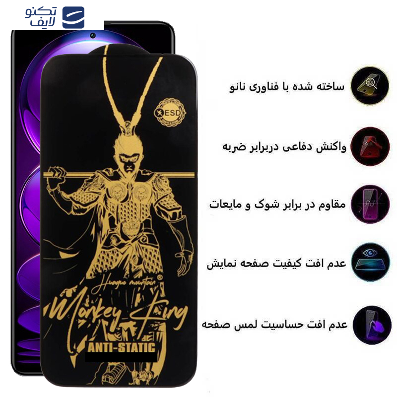 محافظ صفحه نمایش اپیکوی مدل Wukong ESD مناسب برای گوشی موبایل شیائومی Redmi Note 12 Explorer/Turbo/Discovery/Pro Speed/Note 12R pro