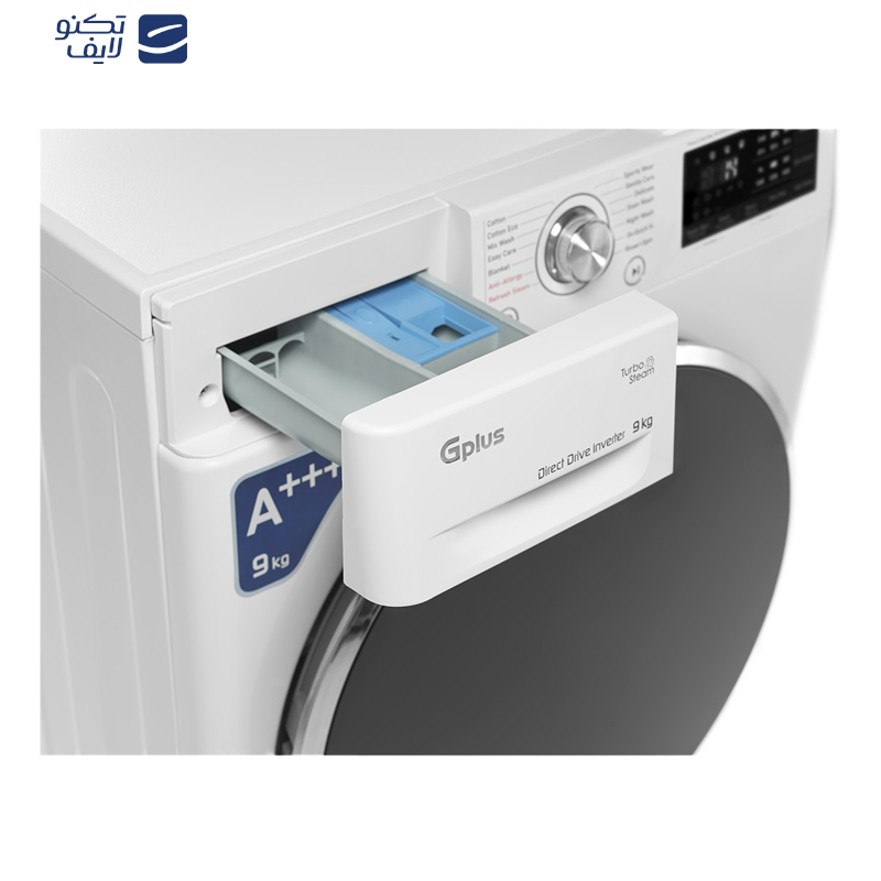 ماشین لباسشویی اتوماتیک جی پلاس مدل GWM-M990W ظرفیت 9 کیلوگرم