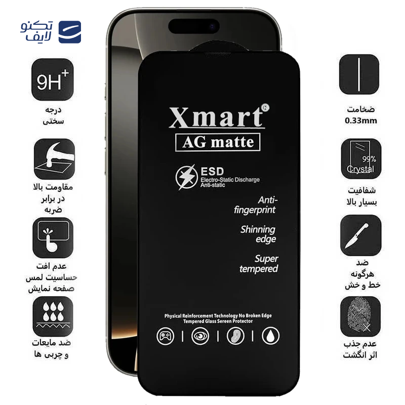 gallery-گلس گوشی مات اپل iphone 16 Pro اپیکوی مدل Xmart Ag Matte copy.png