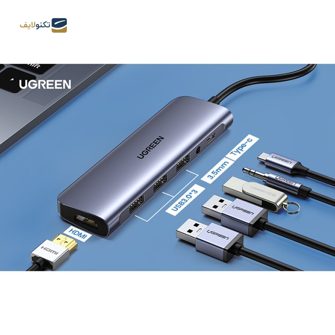 gallery-هاب USB-C یوگرین 6 پورت مدل CM136-gallery-3-TLP-10545_a8930f16-3817-4d6e-b3bd-eb60dad6d46f.png