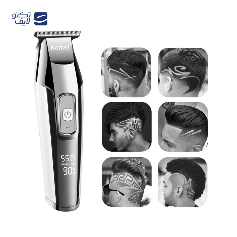 ماشین اصلاح موی صورت کیمی مدل KM-5027،  استفاده به صورت خشک و مرطوب، تکنولوژی اصلاح به صورت برش مستقیم، اندازه اصلاح 0.1 تا 3 میلی‌متر، مدت زمان شارژ 120 دقیقه و مدت زمان استفاده پس از شارژ 240 دقیقه