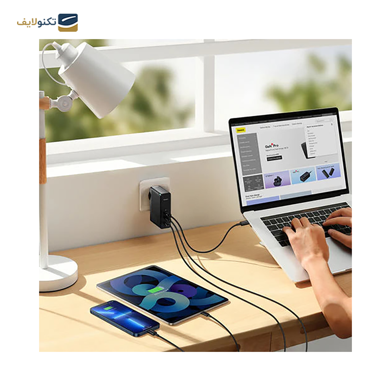 gallery-شارژر دیواری باسئوس مدل CCGP100201 GaN5 Pro توان 140 واتکابل دو سر تایپ سی 240 وات copy.png