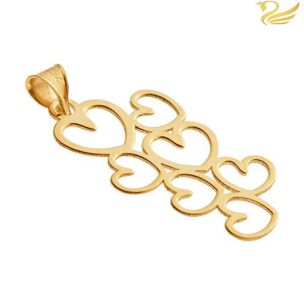 پلاک طلا 18عیار طرح هفت قلب