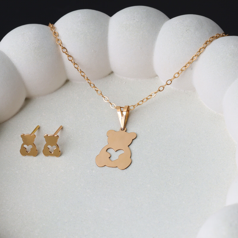 پلاک طلا 18 عیار خرس تدی