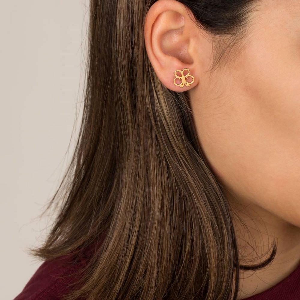 گوشواره طلا زنانه طلا 18عیار طرح پروانه دیزنی